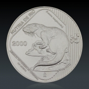 1 Oz Bedrohte Tierart Nutria De Rio 2000 Silber