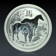 1 Oz Lunar 2 Pferd 2014 Silber