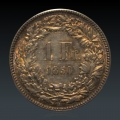 1 Franken 1850 vz-unz Nr.1