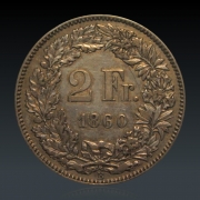 2 Franken 1860 vz Nr.2