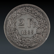 2 Franken 1863 -vz Nr.5