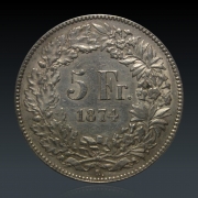 5 Franken 1874B. ss Nr.3