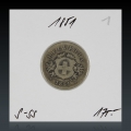 20 Rappen 1851 s-ss Nr.1