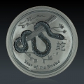 0,5 Oz Lunar 2 Schlange 2013 Silber